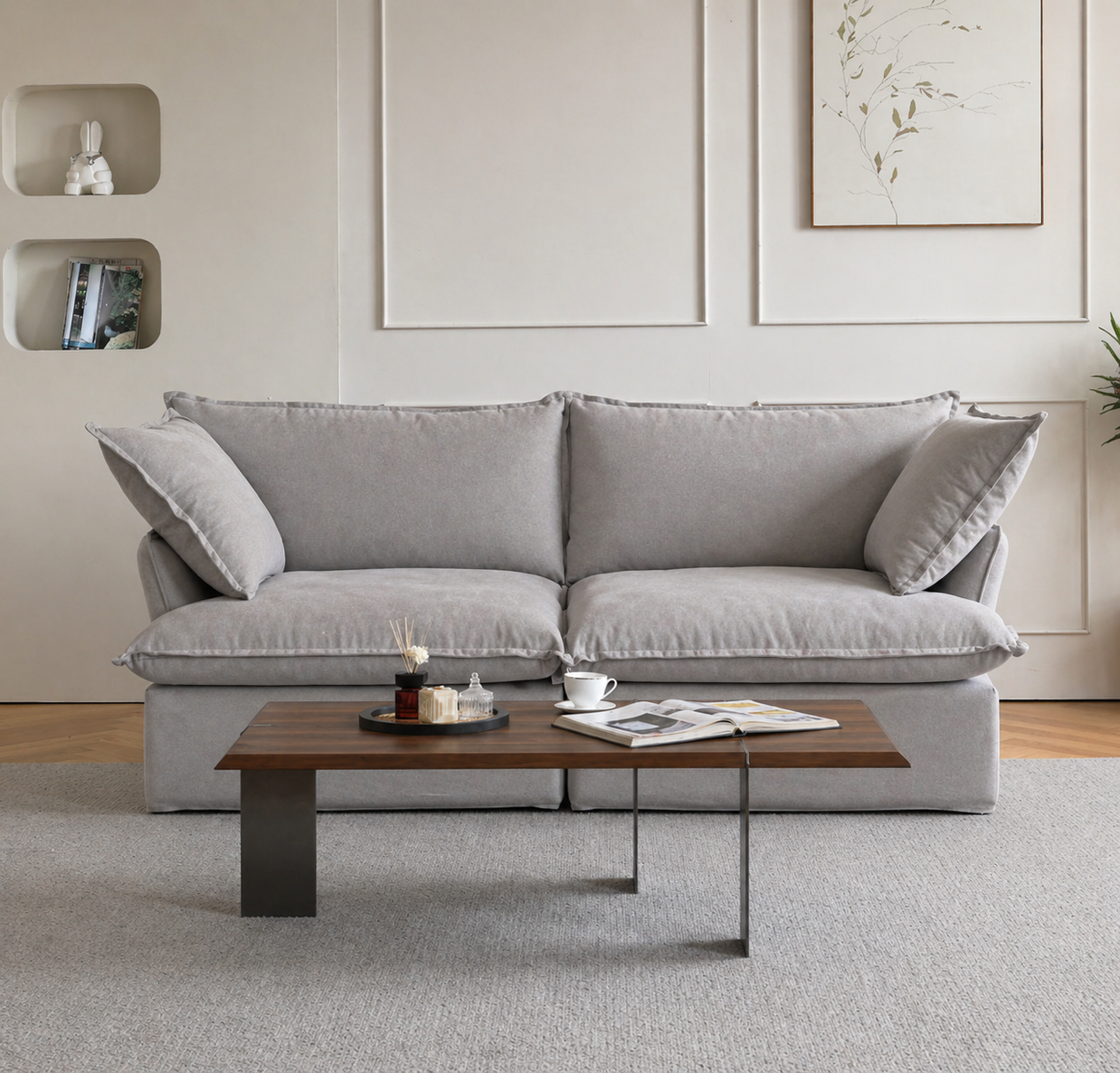 Dream White Cloud Love Seat