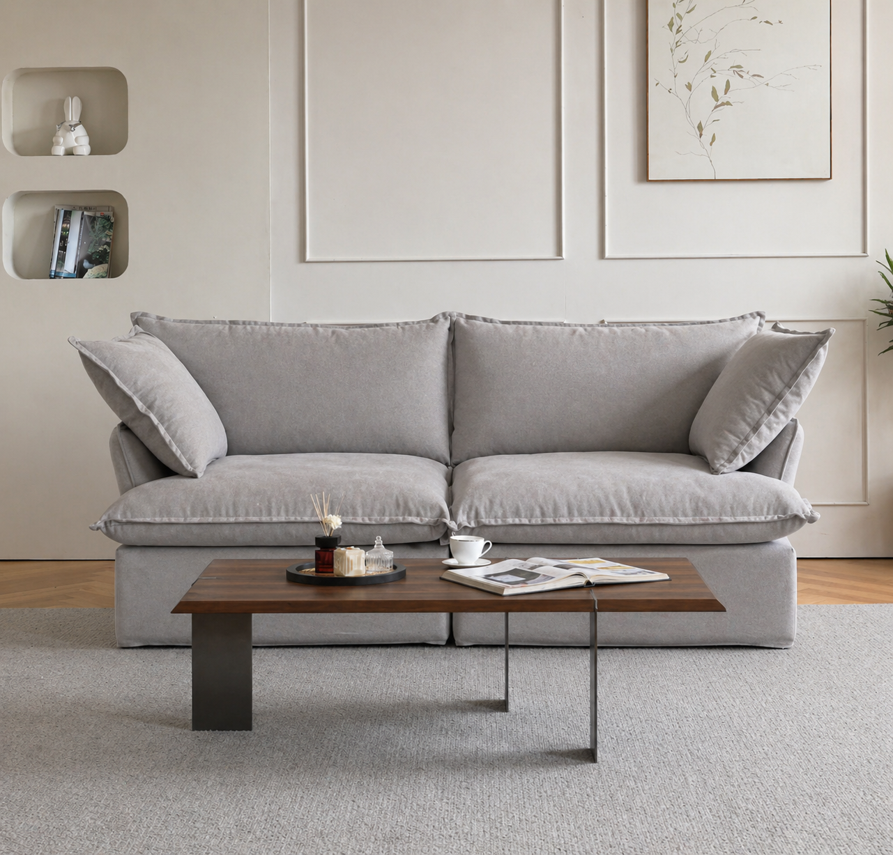 Dream White Cloud Love Seat
