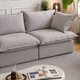 Dream Light Gray Cloud 4 seater + two ottomans