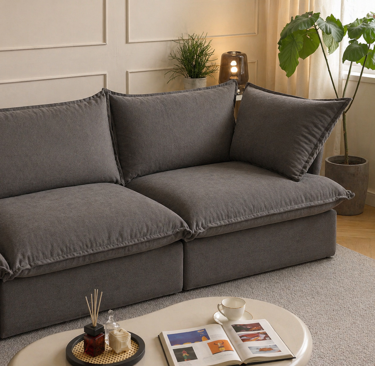 Dream Dark Gray Cloud Love Seat