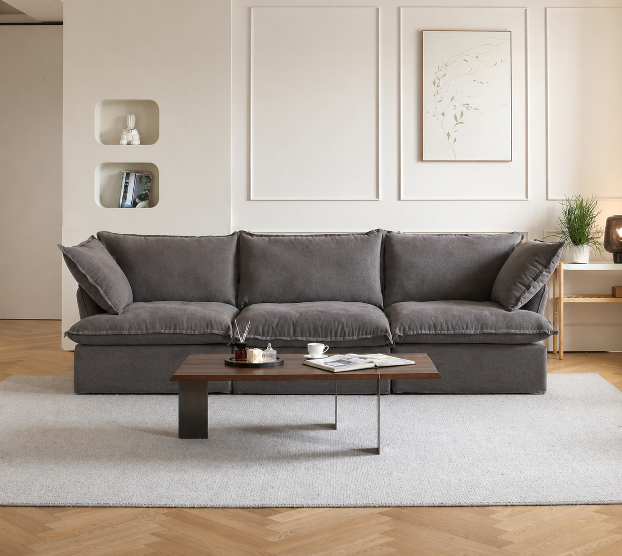 Dream Dark Gray Cloud 3 Seater