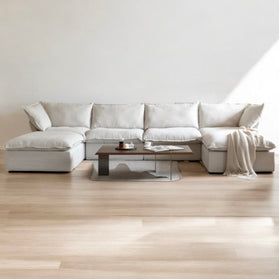 Dream Beige Cloud 4 Seater + Two Ottoman