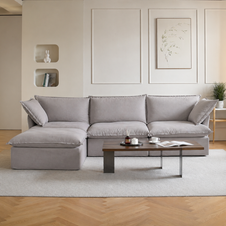 Dream White Cloud 3 Seater + Ottoman
