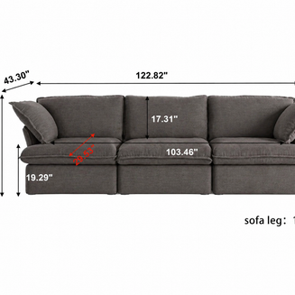 Dream Dark Gray Cloud 3 Seater