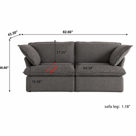 Dream Dark Gray Cloud Love Seat