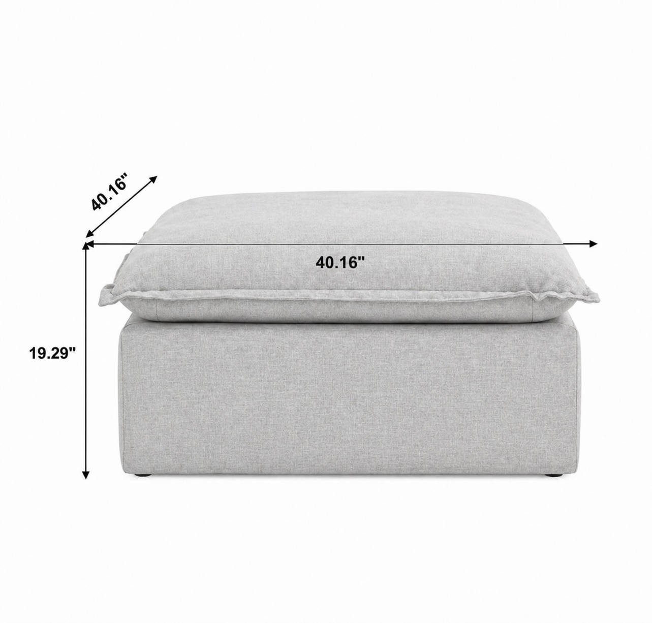 Dream Light Gray Love Seat + Ottoman