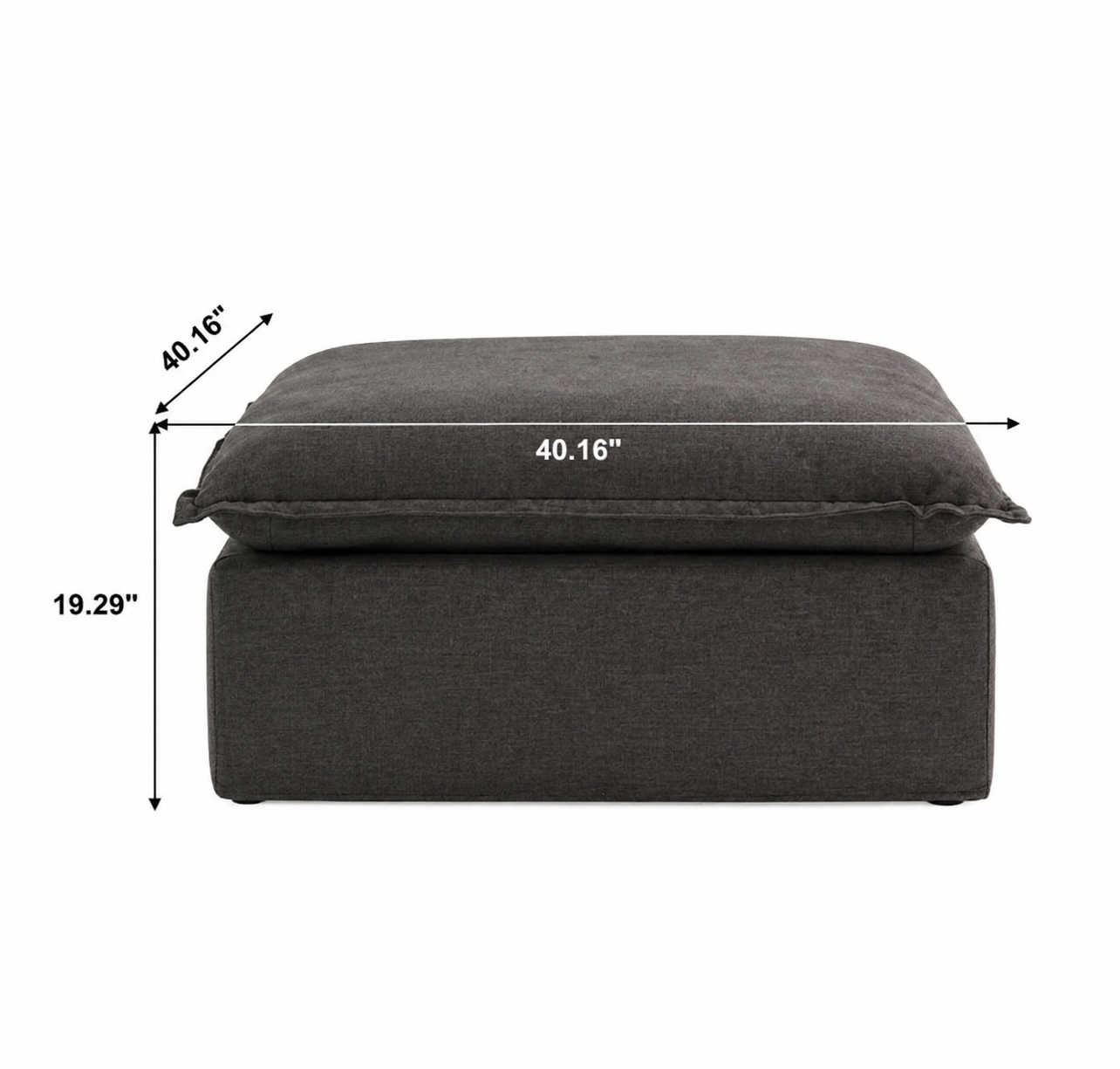 Dream Dark Gray Cloud 4 Seater + Two Ottoman