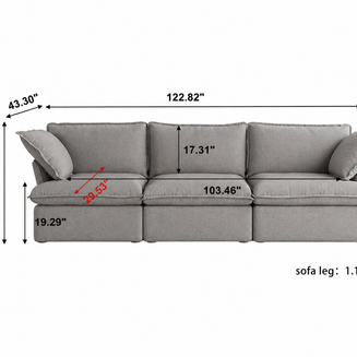 Dream Light Gray 3 seater
