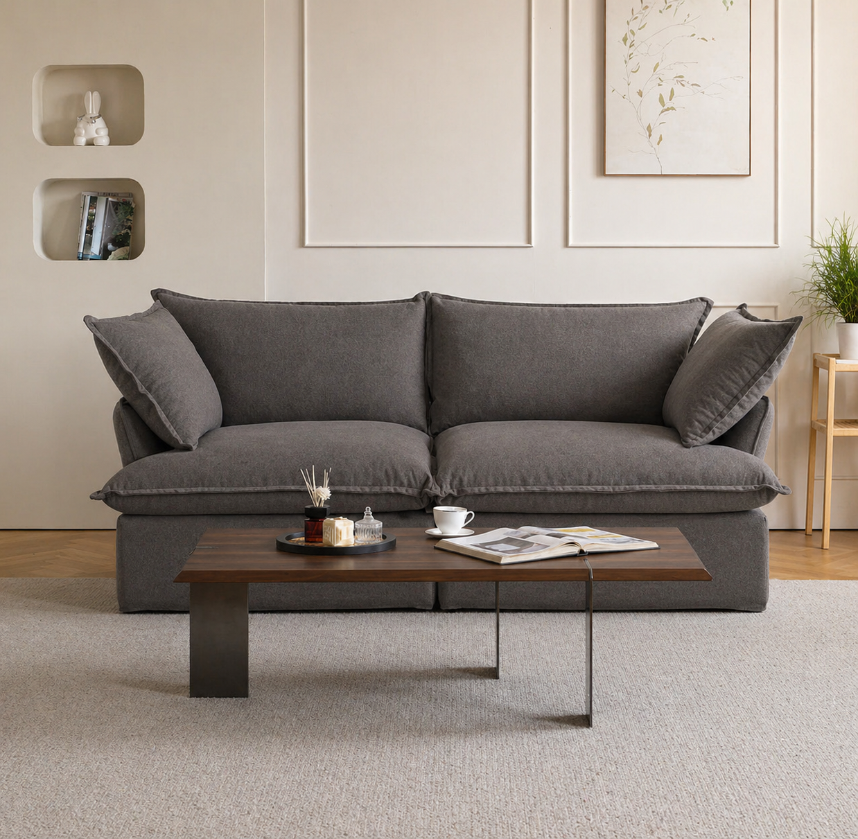 Dream White Cloud Love Seat