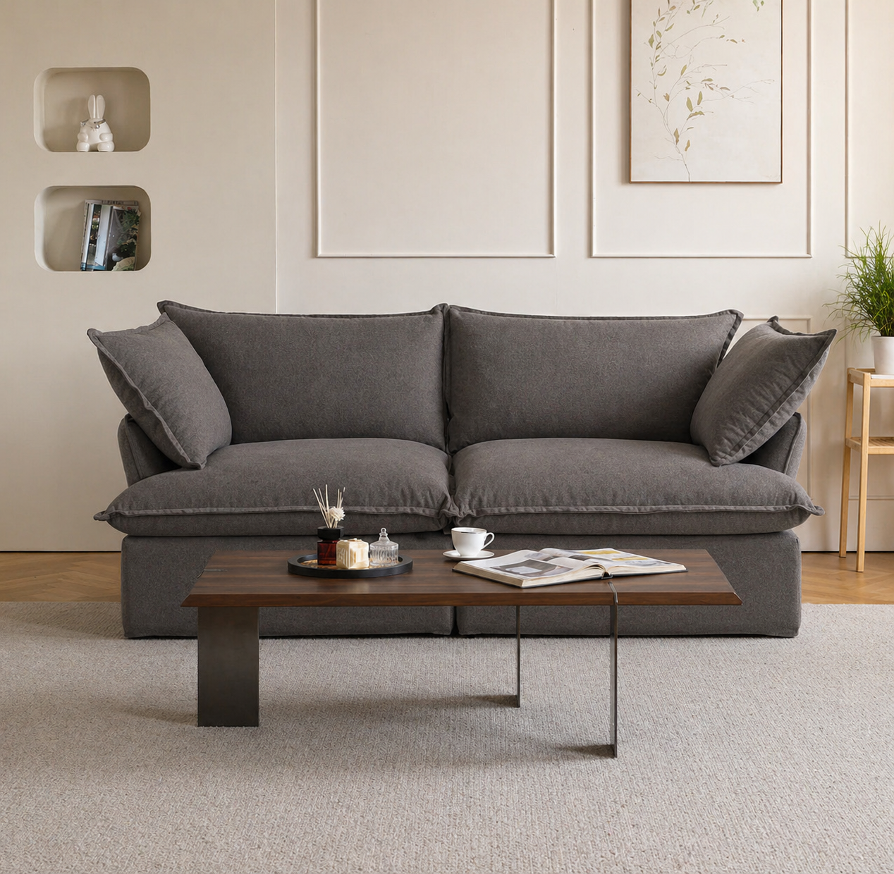 Dream White Cloud Love Seat