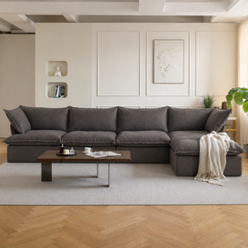 Dream Beige Cloud 4 Seater + Ottoman