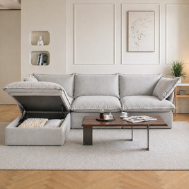 Dream Light Gray 3 seater + ottoman