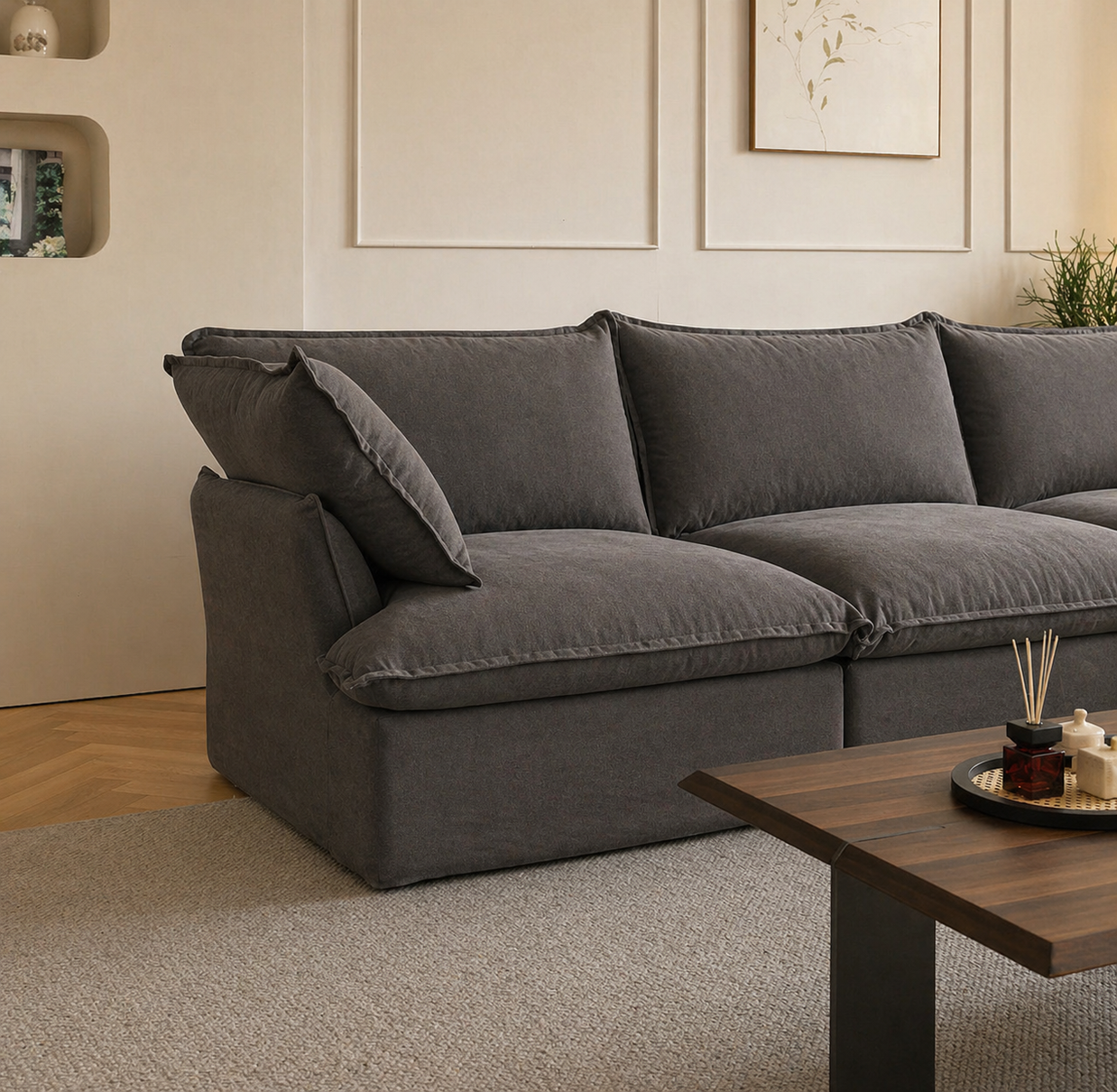 Dream Dark Gray Cloud 3 Seater