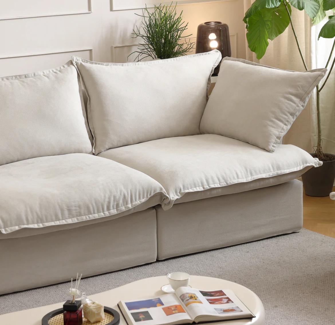 Dream Beige Cloud 3 Seater + Ottoman