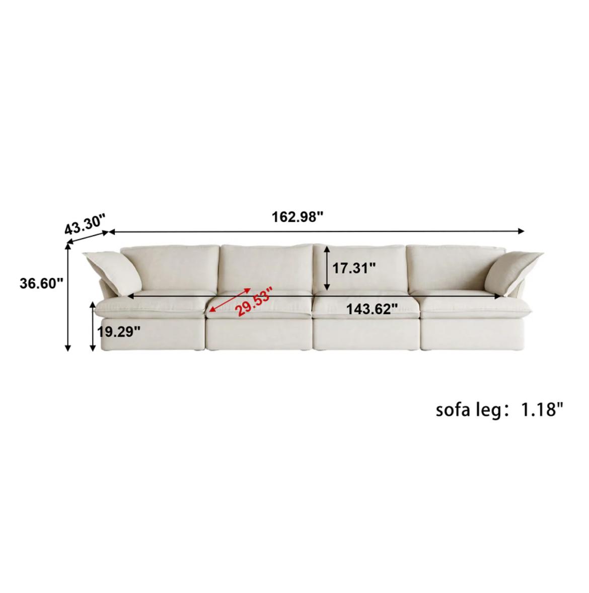 Dream Beige Cloud 4 Seater