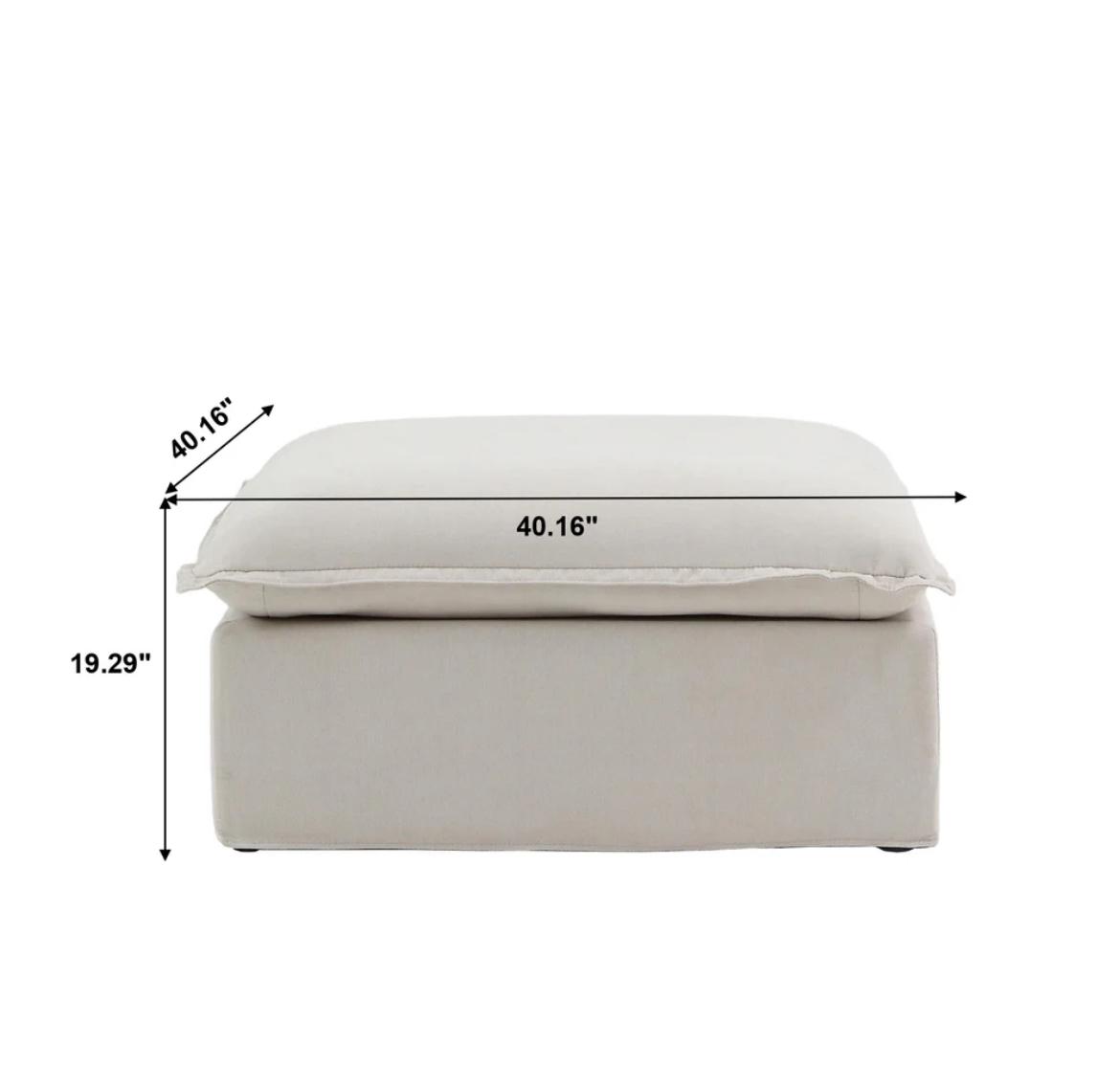 Dream Beige Cloud 4 Seater + Two Ottoman