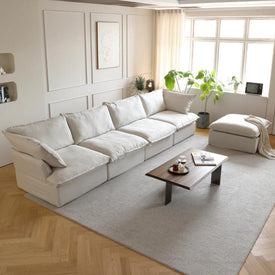 Dream Beige Cloud 4 Seater + Ottoman