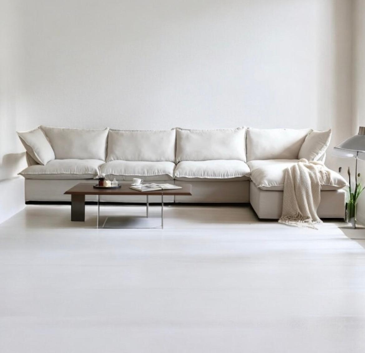 Dream Beige Cloud 4 Seater + Ottoman