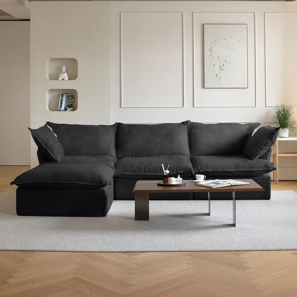 Dream Dark Gray Cloud 3 Seater + Ottoman