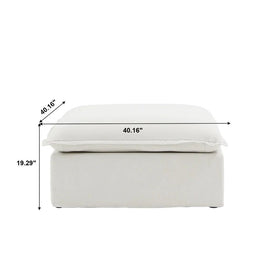 Dream White Cloud 3 Seater + Ottoman