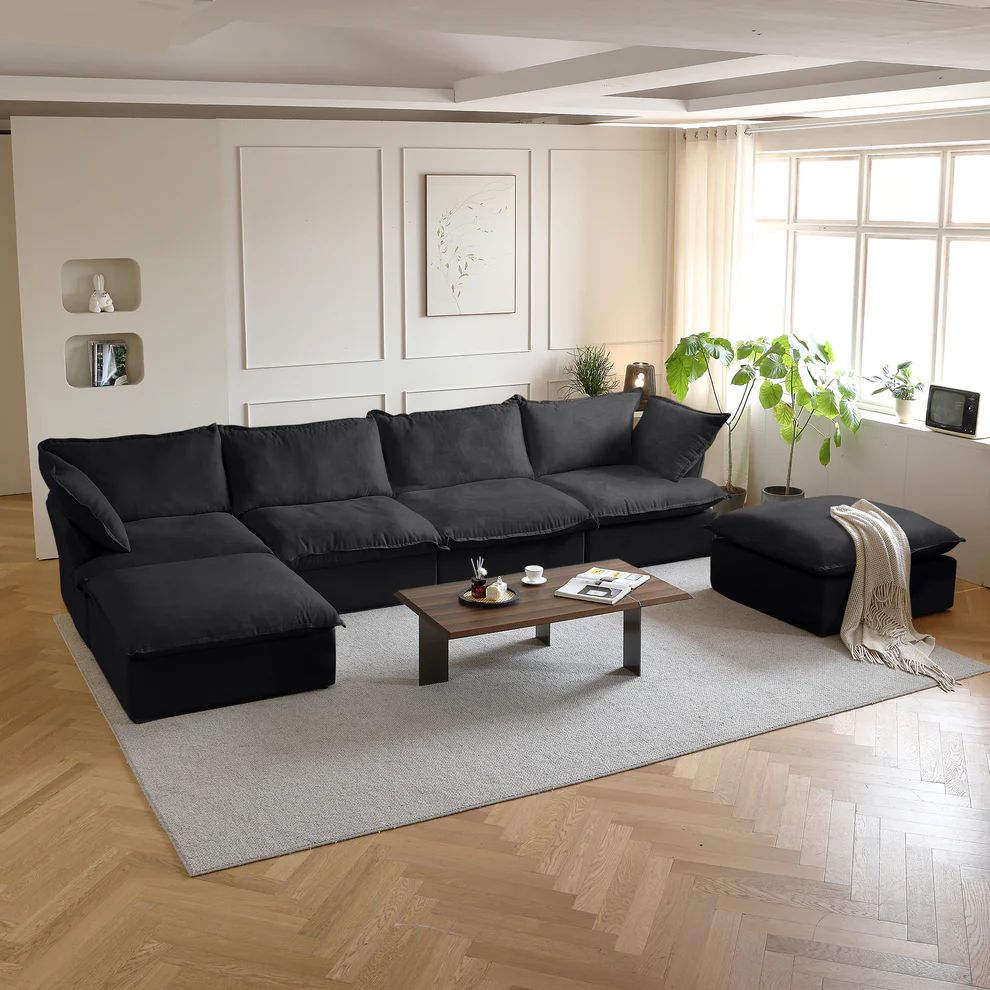 Dream Dark Gray Cloud 4 Seater + Two Ottoman