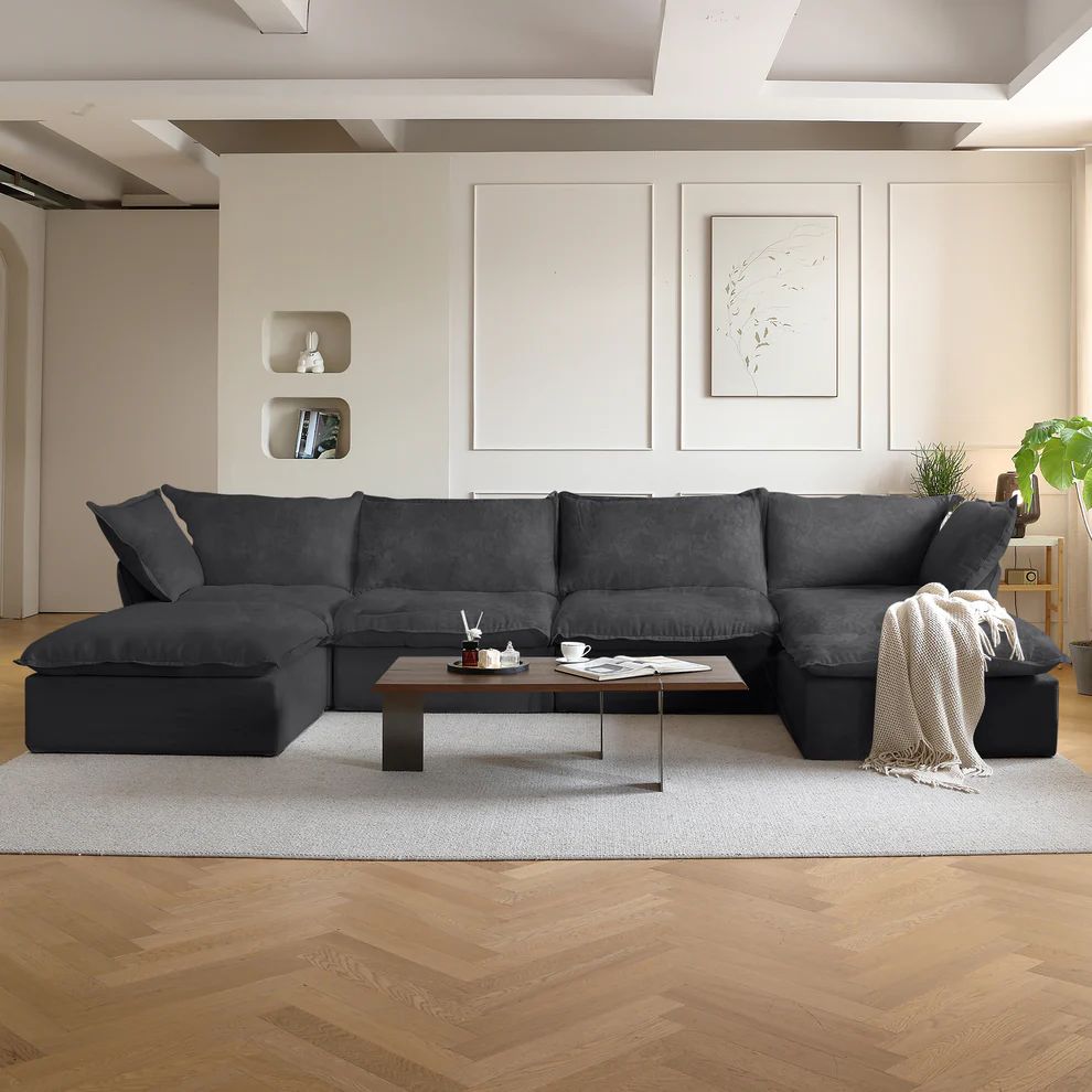 Dream Dark Gray Cloud 4 Seater + Two Ottoman