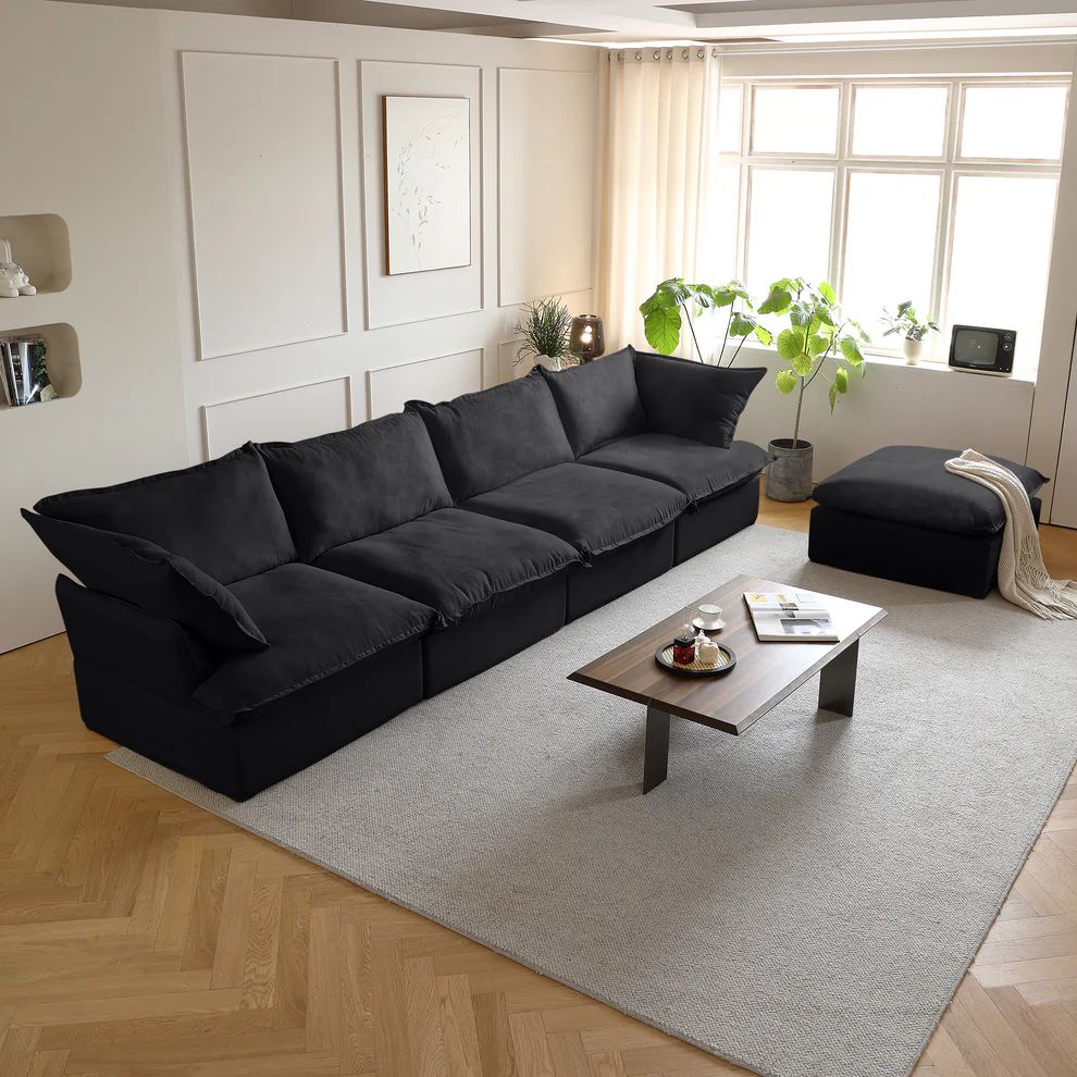 Dream Dark Gray Cloud 4 Seater + Ottoman