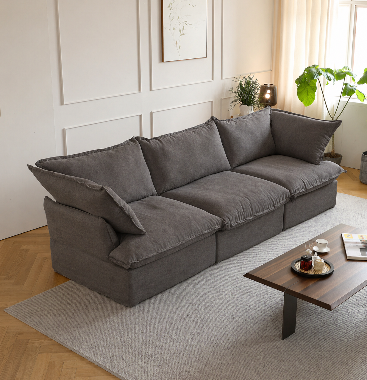 Dream Dark Gray Cloud 3 Seater