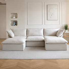 Dream Beige Cloud 3 seater + 2 ottoman