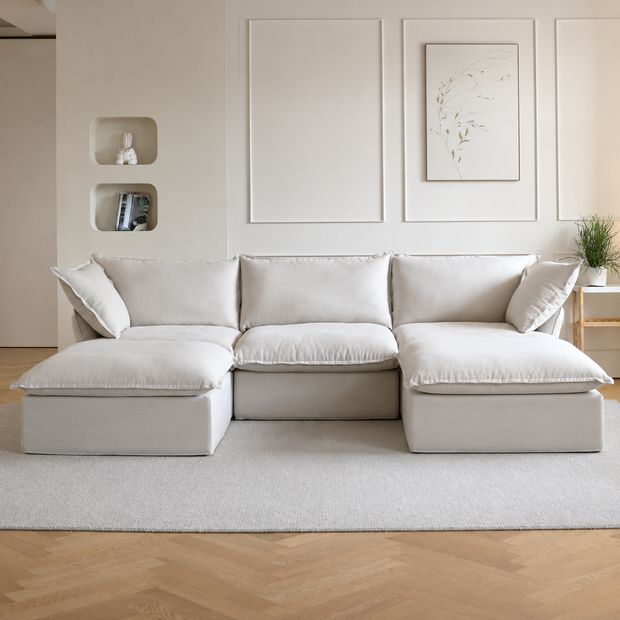Dream Beige Cloud 3 seater + 2 ottoman