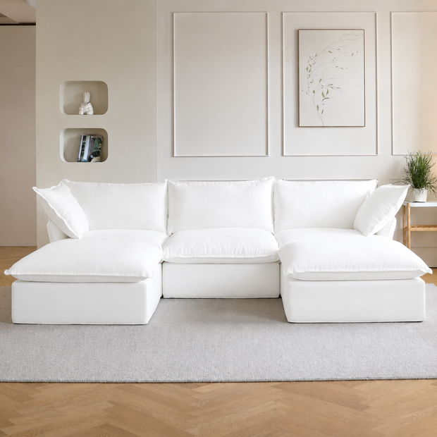 Dream White Cloud 3 seater + 2 ottoman