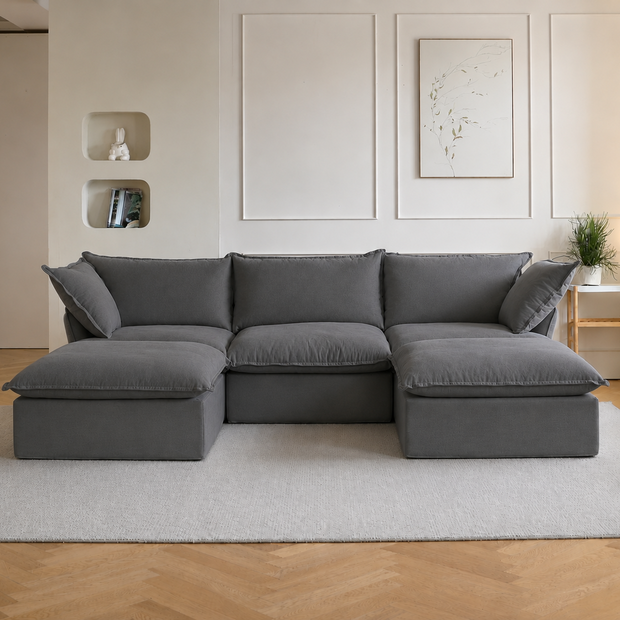 Dream Dark Gray Cloud 3 Seater + 2 Ottoman