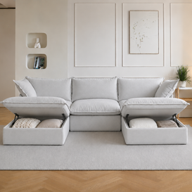 Dream Light Gray Cloud 3 seater + 2 Ottoman