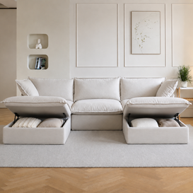 Dream Beige Cloud 3 seater + 2 ottoman