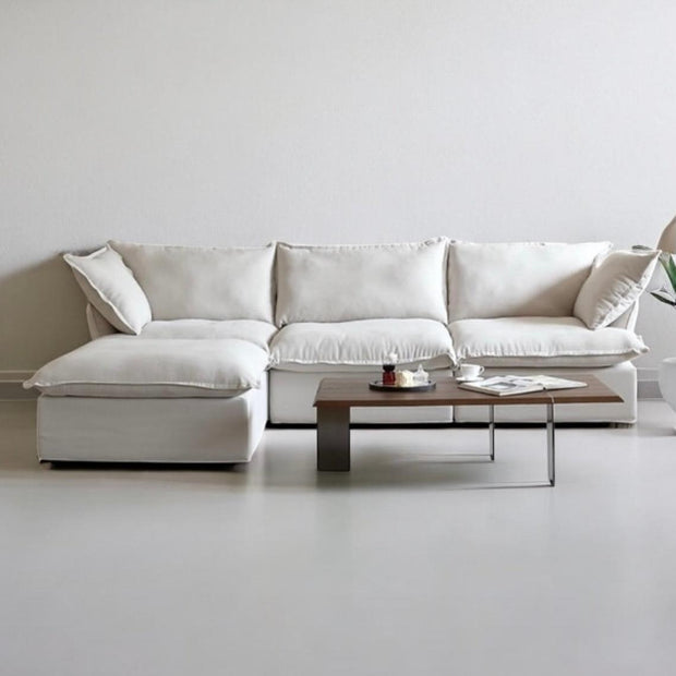 Dream White Cloud 3 Seater + Ottoman