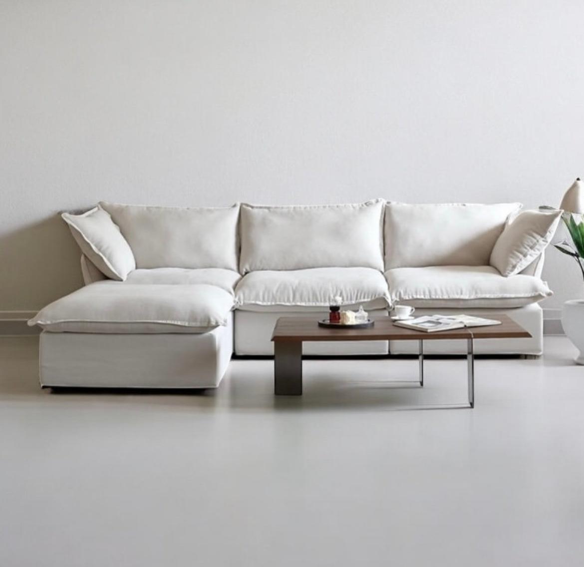 Dream Beige Cloud 3 Seater + Ottoman