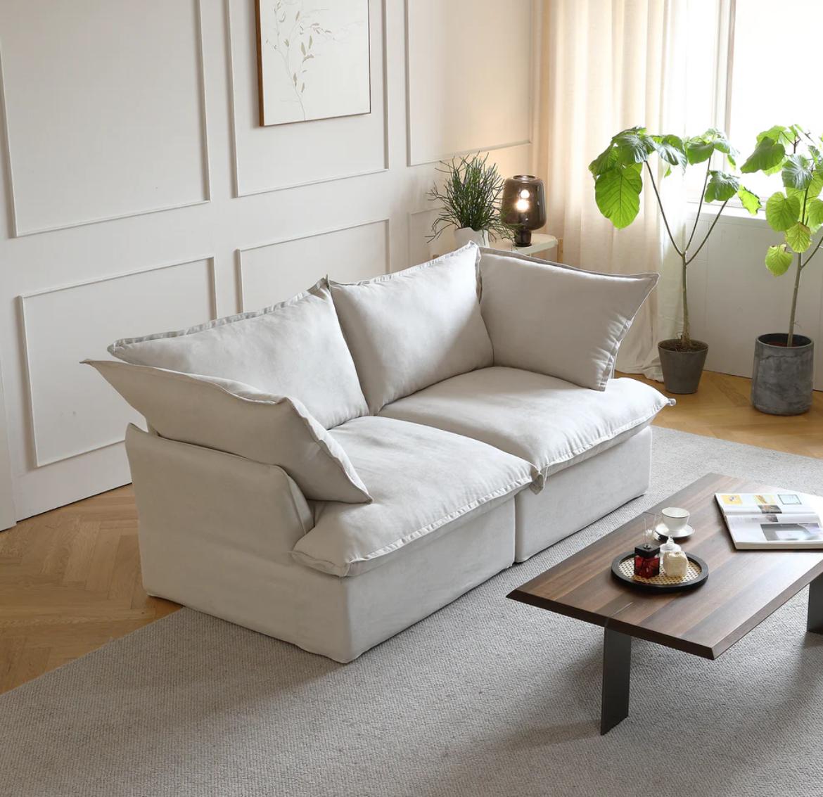 Dream Beige Cloud Love Seat